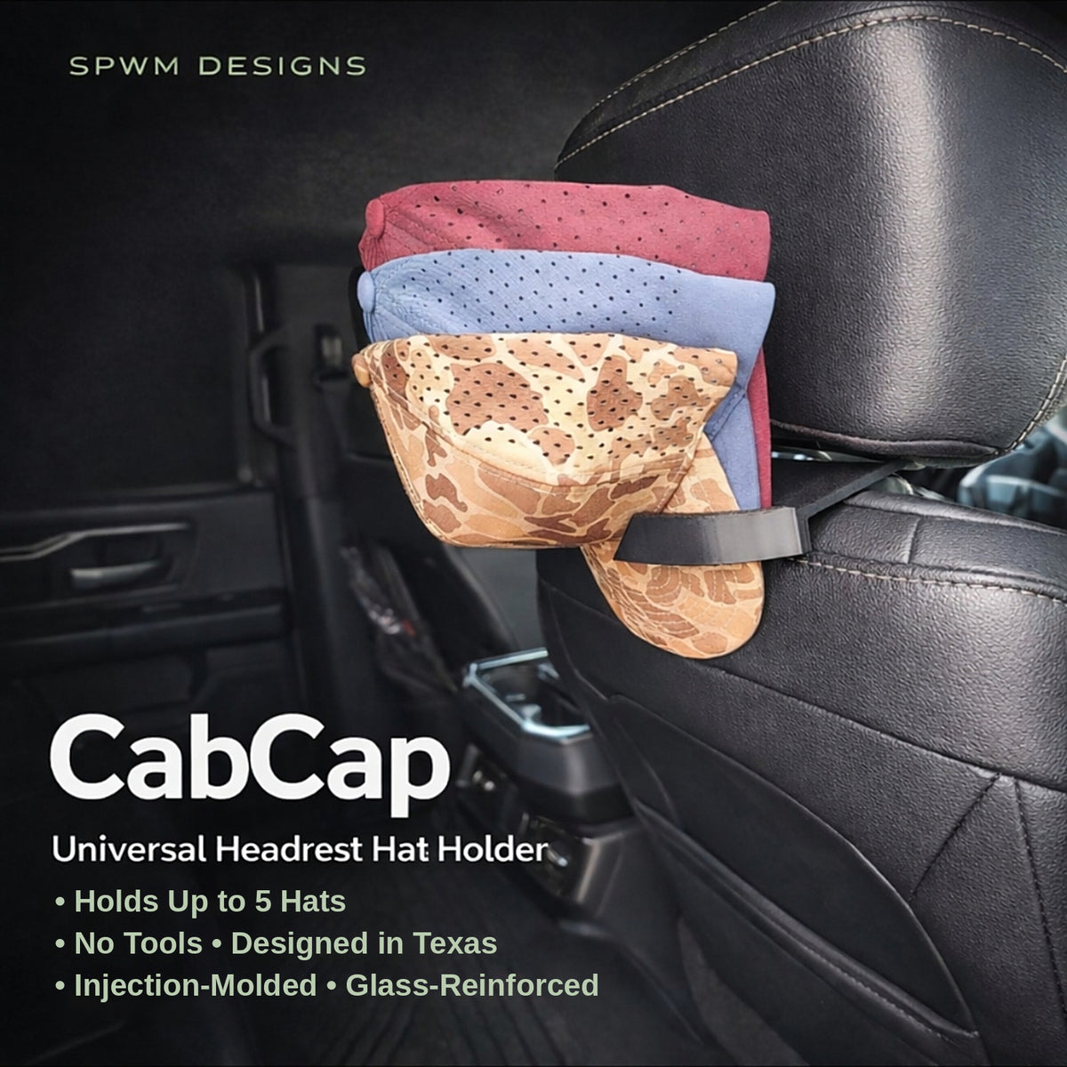 CabCap — Headrest Hat Holder (Patent Pending)