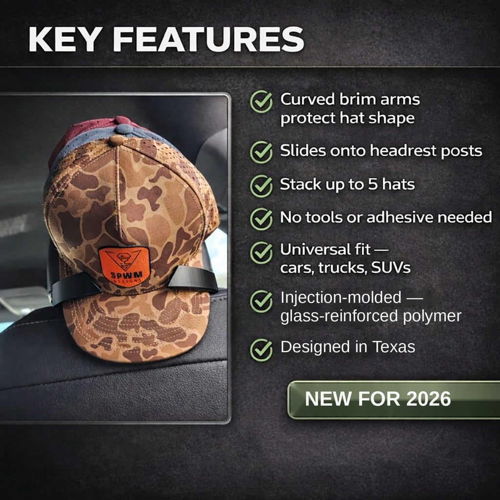 CabCap — Headrest Hat Holder (Patent Pending)