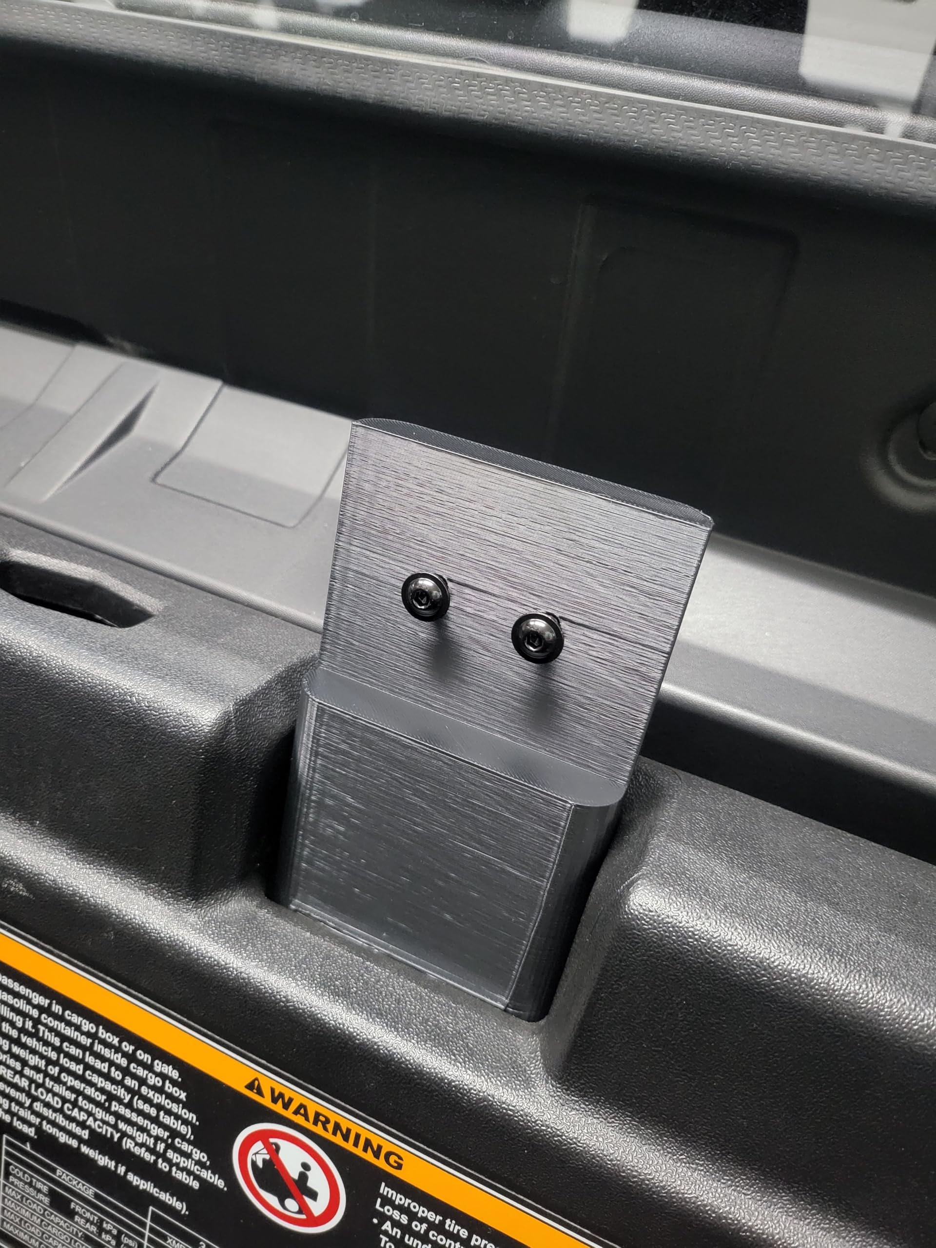 Triangle Mount Slow Moving Mount for Can-Am Defender, Black Plastic, Heavy-Duty Vehicle Safety Accessory