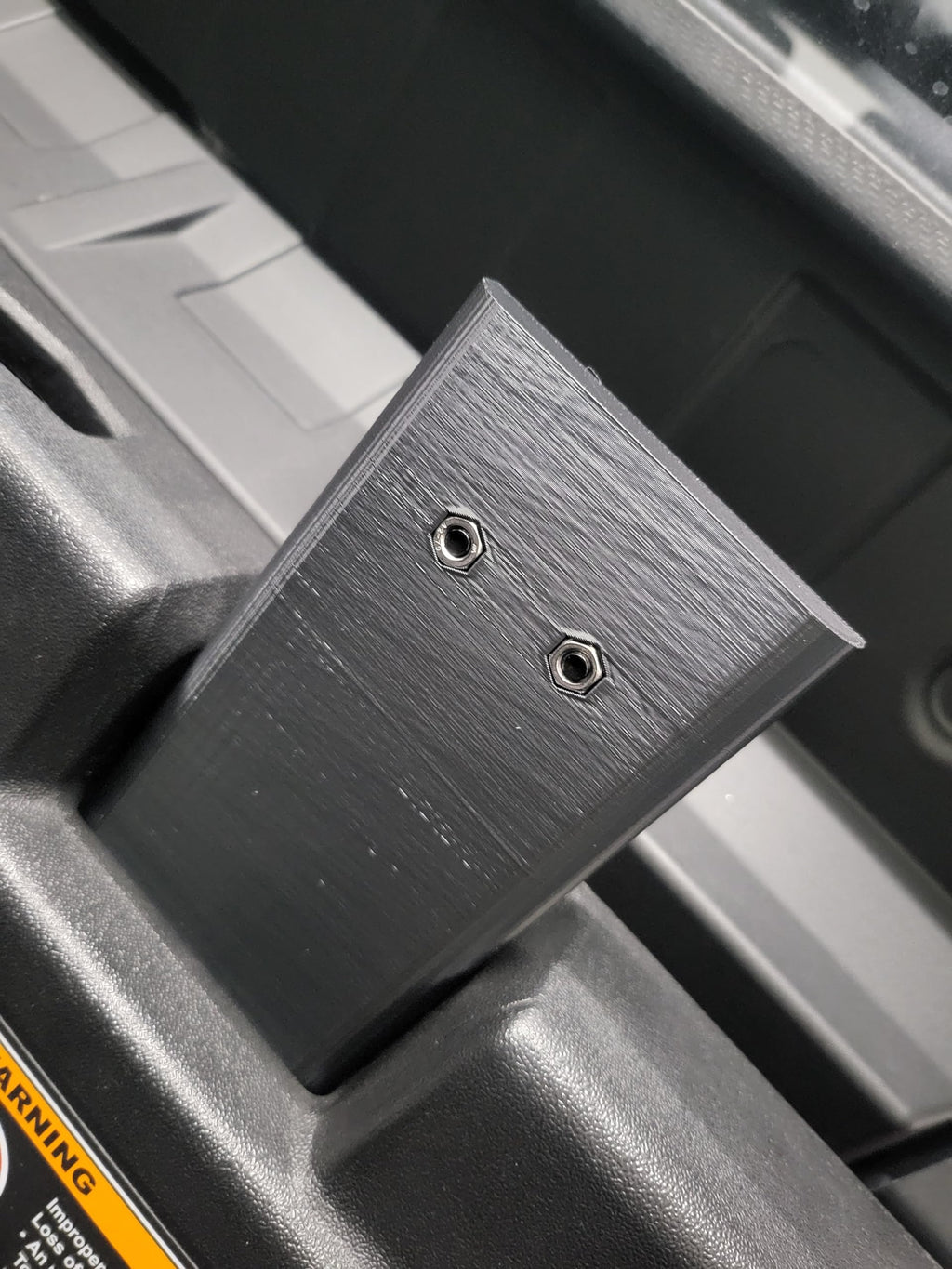 Triangle Mount Slow Moving Mount for Can-Am Defender, Black Plastic, Heavy-Duty Vehicle Safety Accessory