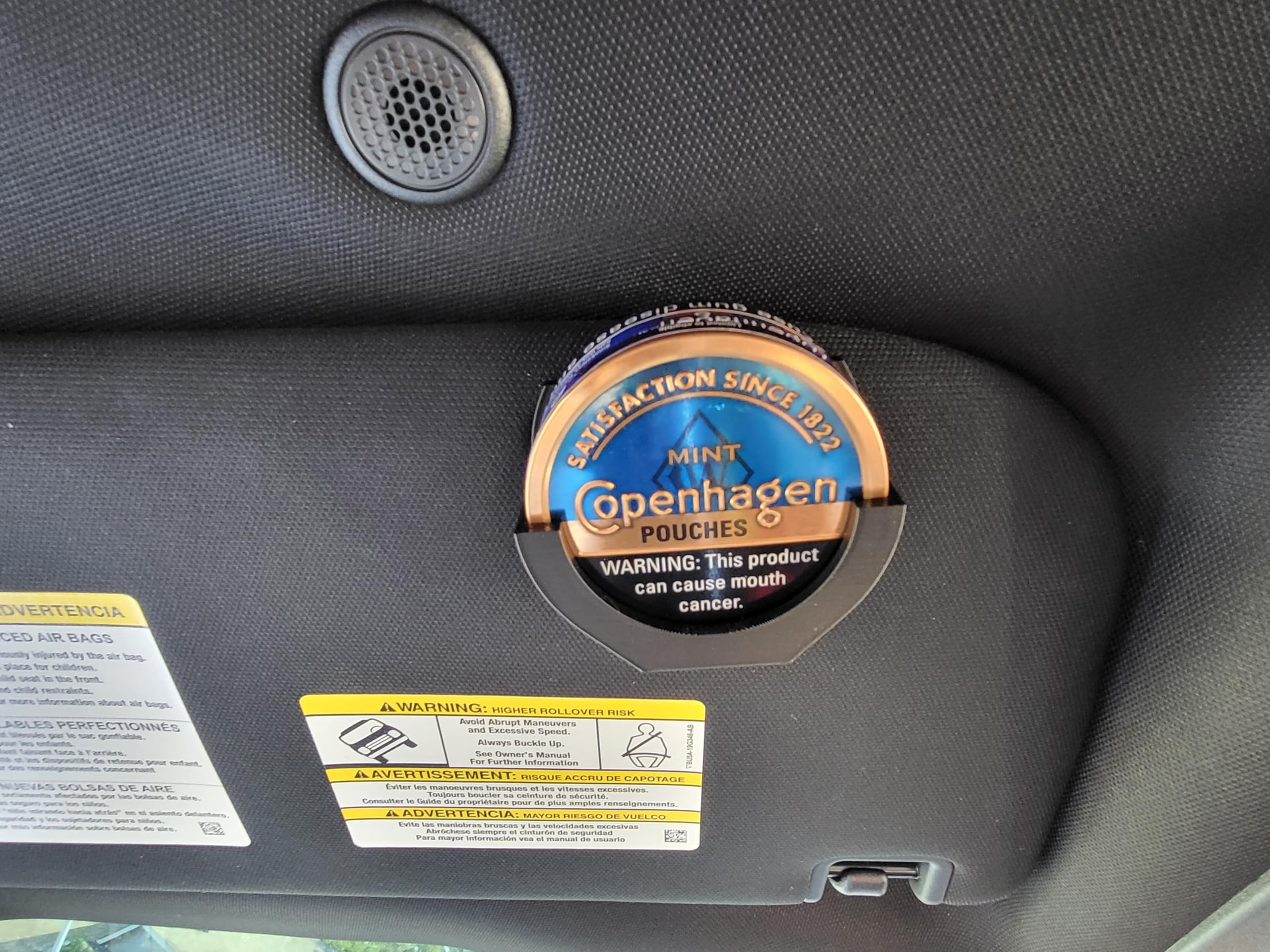 Car and Truck Visor Clip Holder for Copenhagen and Skoal Dip Cans, Black