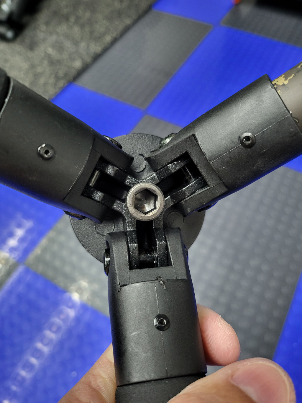 SPWM Ball Head Conversion Adapter for BOG Adrenaline Tripod, Black PETG, Custom Mounting Solution with Threaded Bolt, Photography and Hunting Equipment